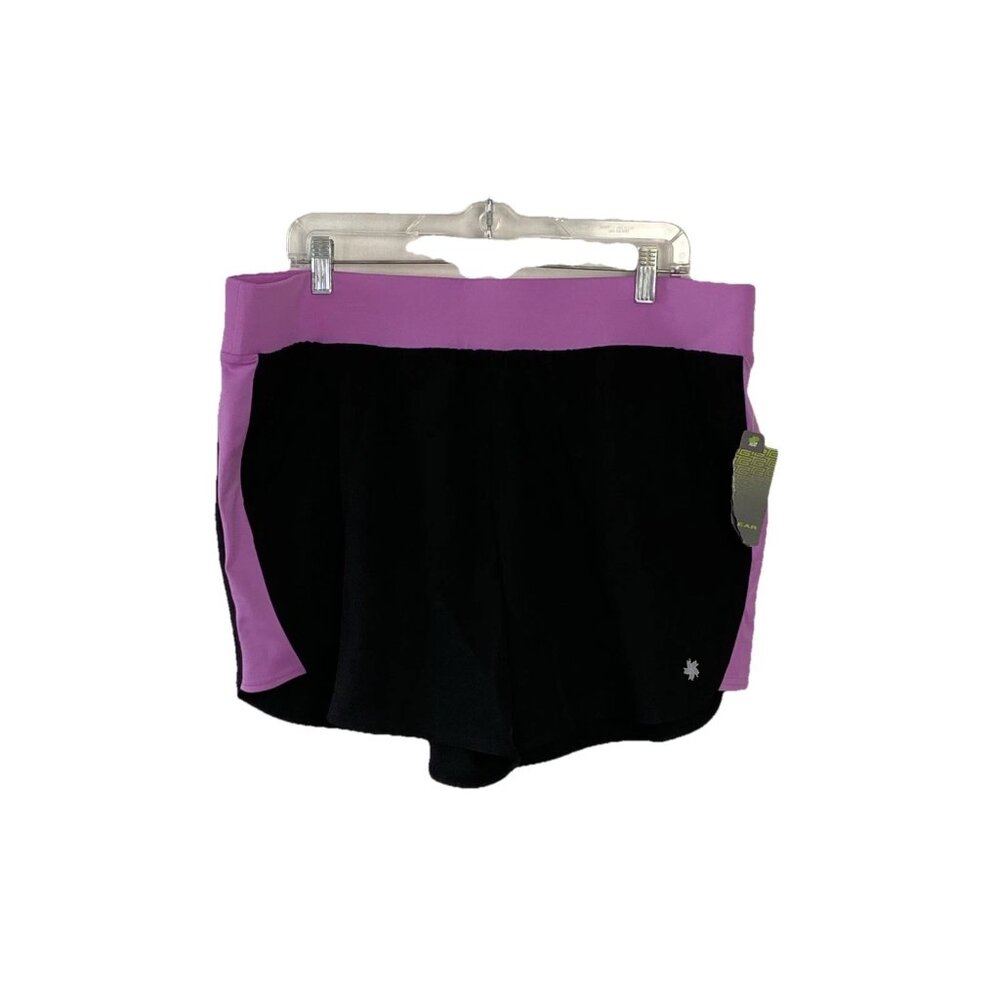 Tek Gear womens Shorts size XL  Mid Rise dry Tek Active Pink Black Athleticwear